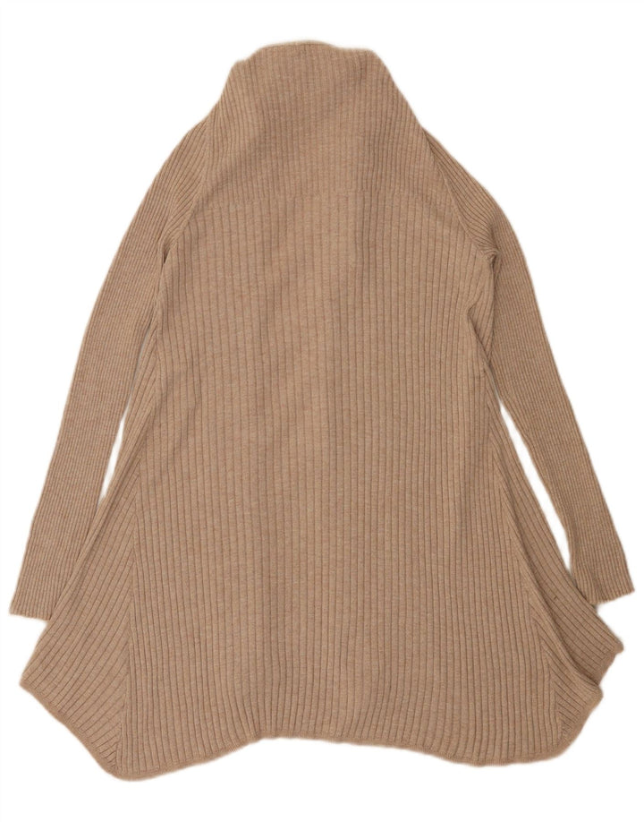 Marks & Spencer Γυναικείο Longline ανοιχτό πουλόβερ ζακέτα UK 14 Medium Beige