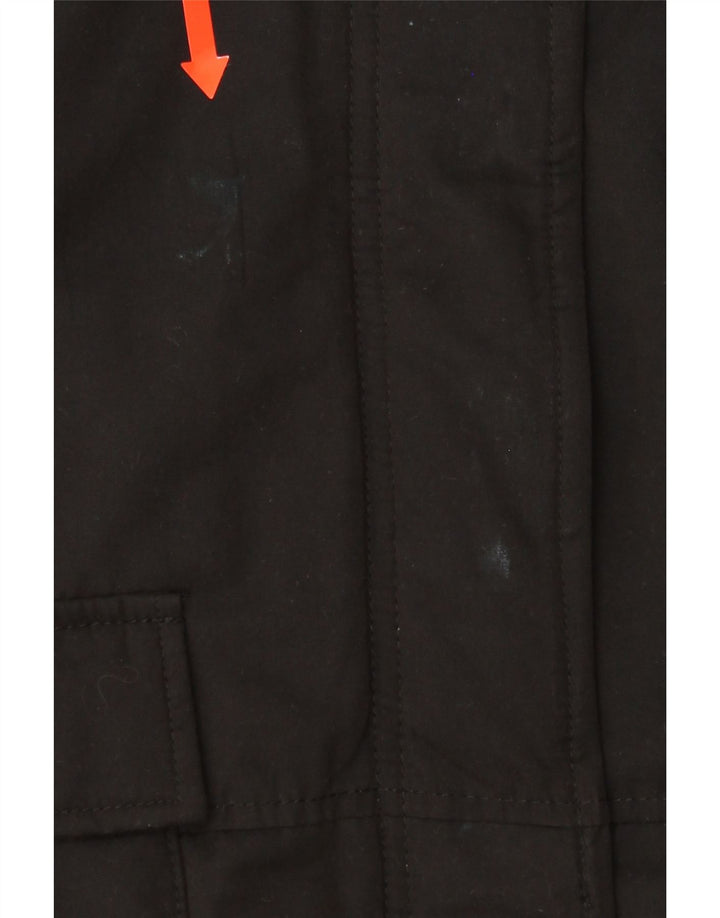 BENETTON Girls Hooded Padded Coat 8-9 Years Large Black Polyester Vintage Benetton and Second-Hand Benetton from Messina Hembry 