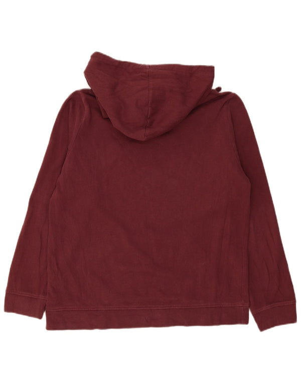 Vans Womens Graphic Hoodie Jumper UK 16 Large μπορντό βαμβακερό