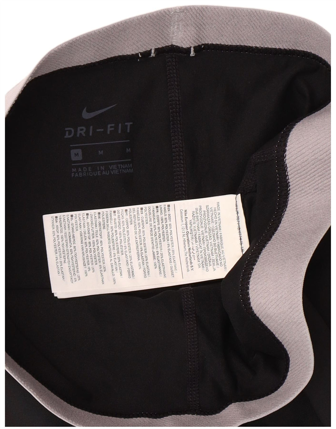 Γυναικεία κολάν Nike Dri Fit UK 14 Αθλητικά μεσαίου μαύρου πολυεστέρα