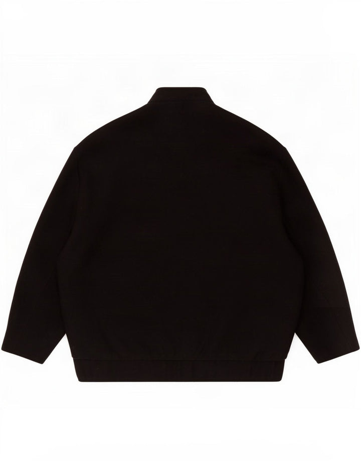 Zara Γυναικείο Oversized Bomber Jacket UK 10 Small Black Wool