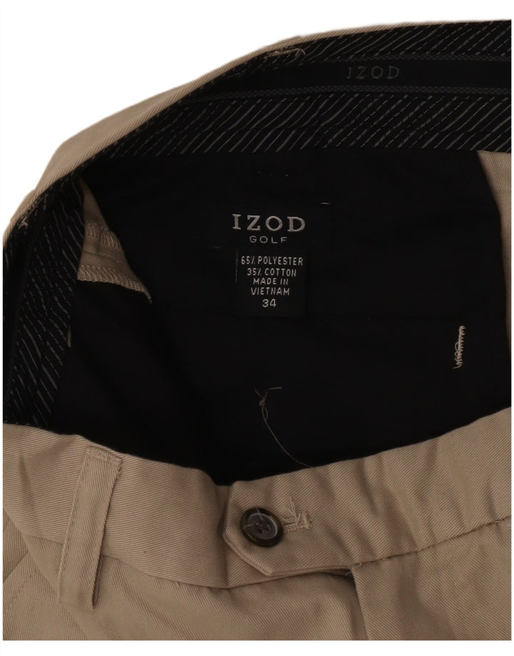 Izod Ανδρικό Σορτς Γκολφ Chino W34 Μεγάλο Μπεζ Πολυεστέρας