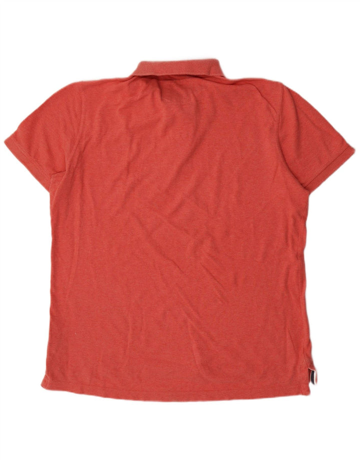 CREW CLOTHING Ανδρικό πουκάμισο polo μεγάλο πορτοκαλί βαμβακερό