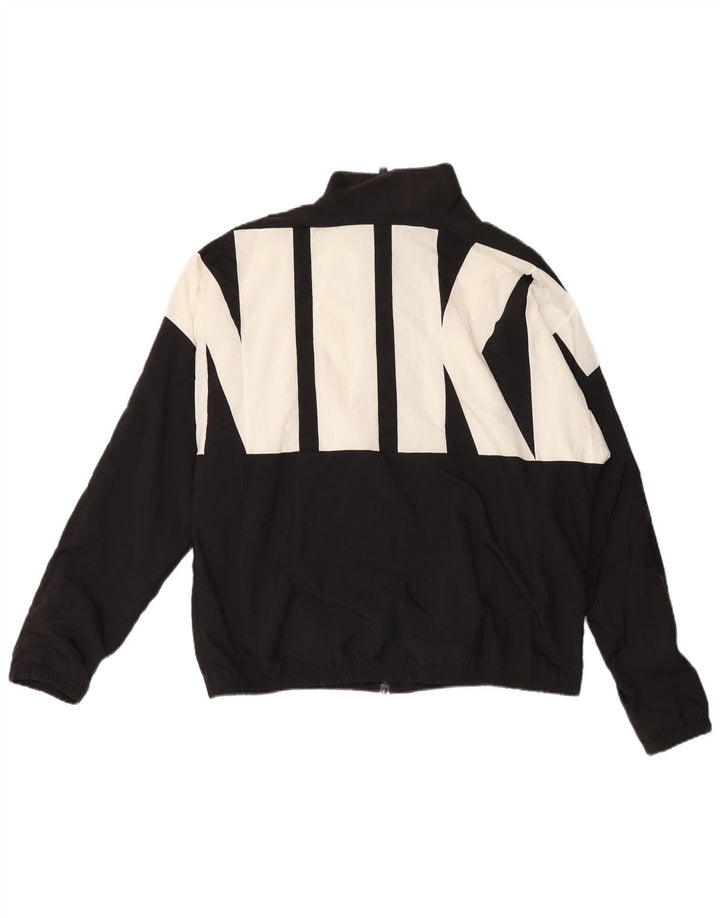 Ανδρική φόρμα γυμναστικής με γραφικά Nike Μπουφάν μεσαίου μαύρου νάιλον