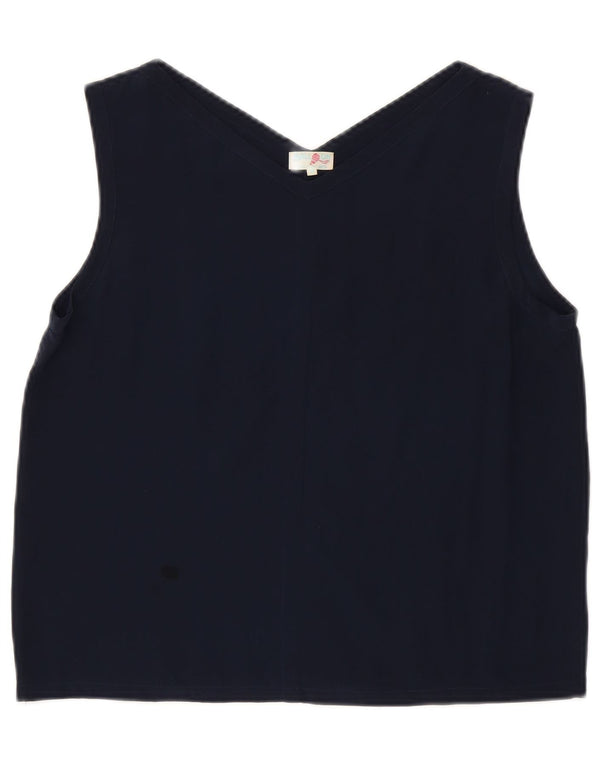 Μπάλα σε γυναικείο γιλέκο UK 10 Small Navy Blue Silk