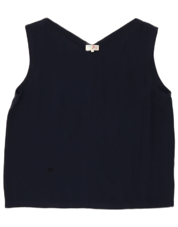 Μπάλα σε γυναικείο γιλέκο UK 10 Small Navy Blue Silk