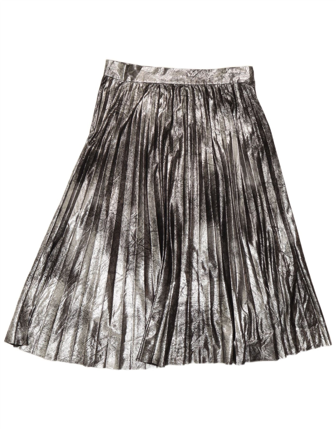 Zara Γυναικεία Φούστα Πλισέ Μαχαίρι Medium W28 Ασημί