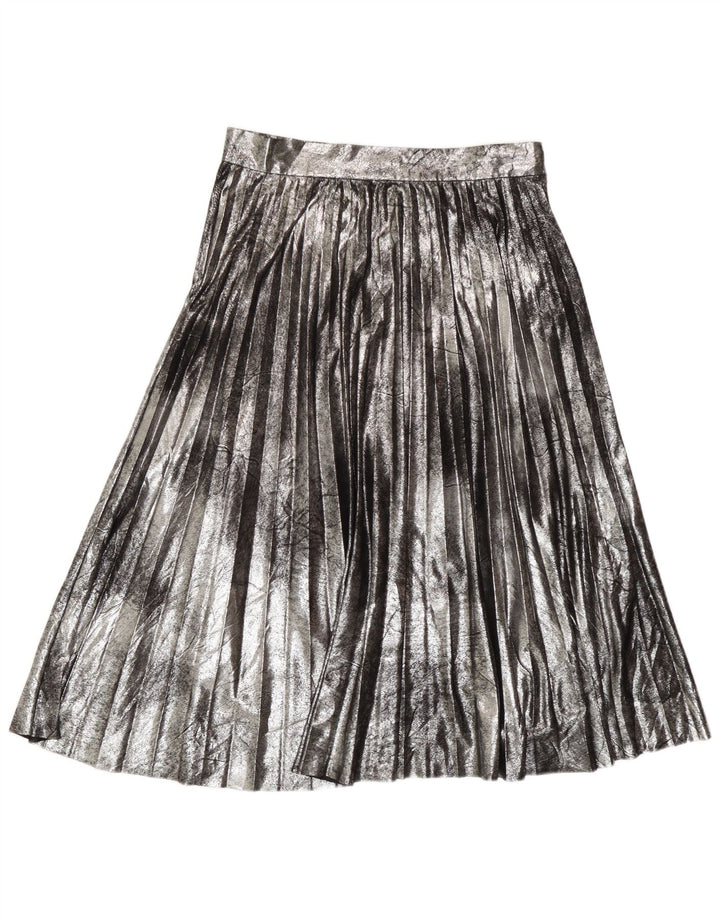 Zara Γυναικεία Φούστα Πλισέ Μαχαίρι Medium W28 Ασημί