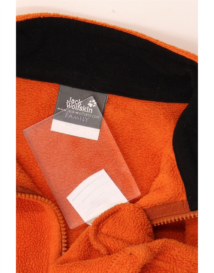 JACK WOLFSKIN Girls Graphic Fleece Jacket 11-12 Years Orange Polyester Vintage Jack Wolfskin and Second-Hand Jack Wolfskin from Messina Hembry 