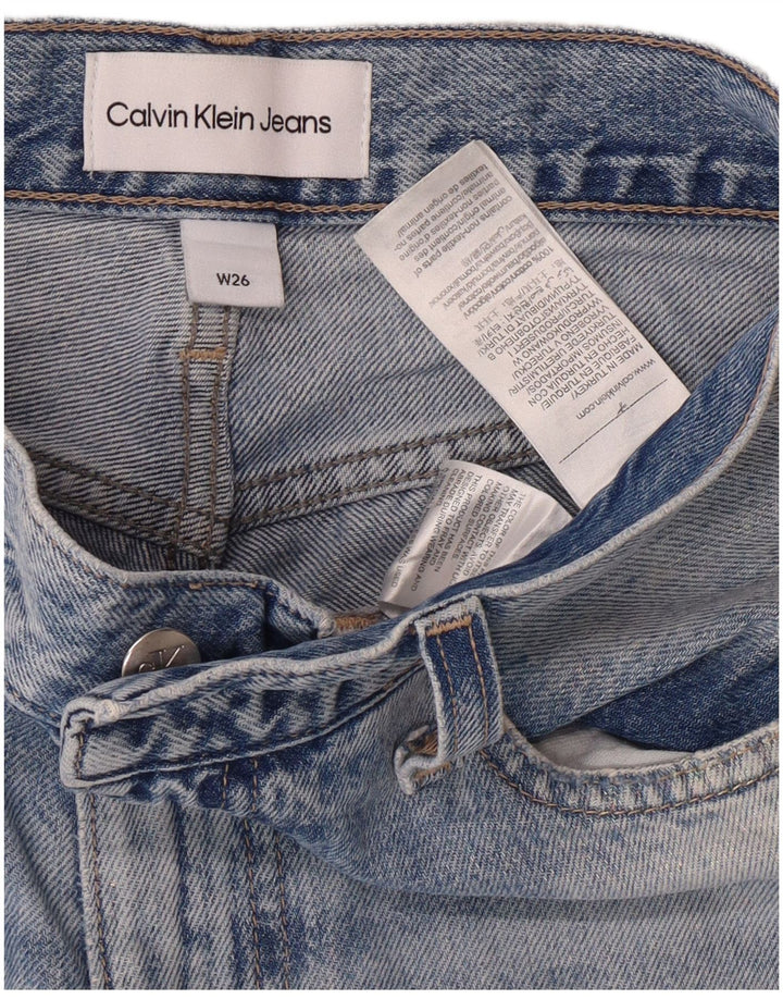 Calvin Klein Γυναικεία ταλαιπωρημένα τζιν ψηλόμεση W26 L28 Blue Grunge