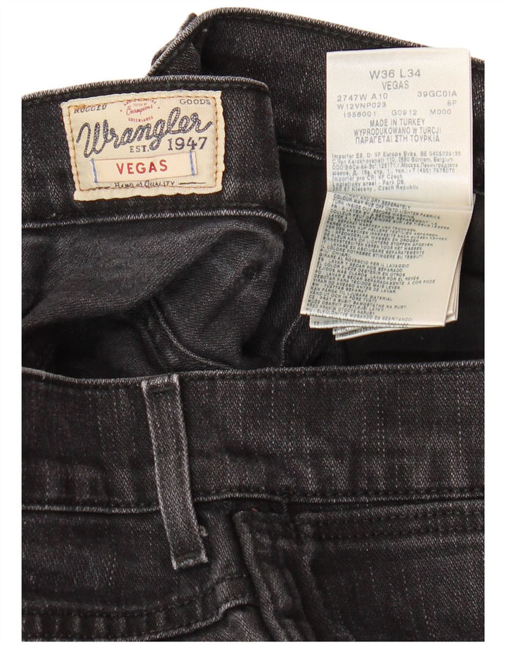 Ανδρικό τζιν WRANGLER Vegas Skinny W36 L34 Μαύρο βαμβακερό