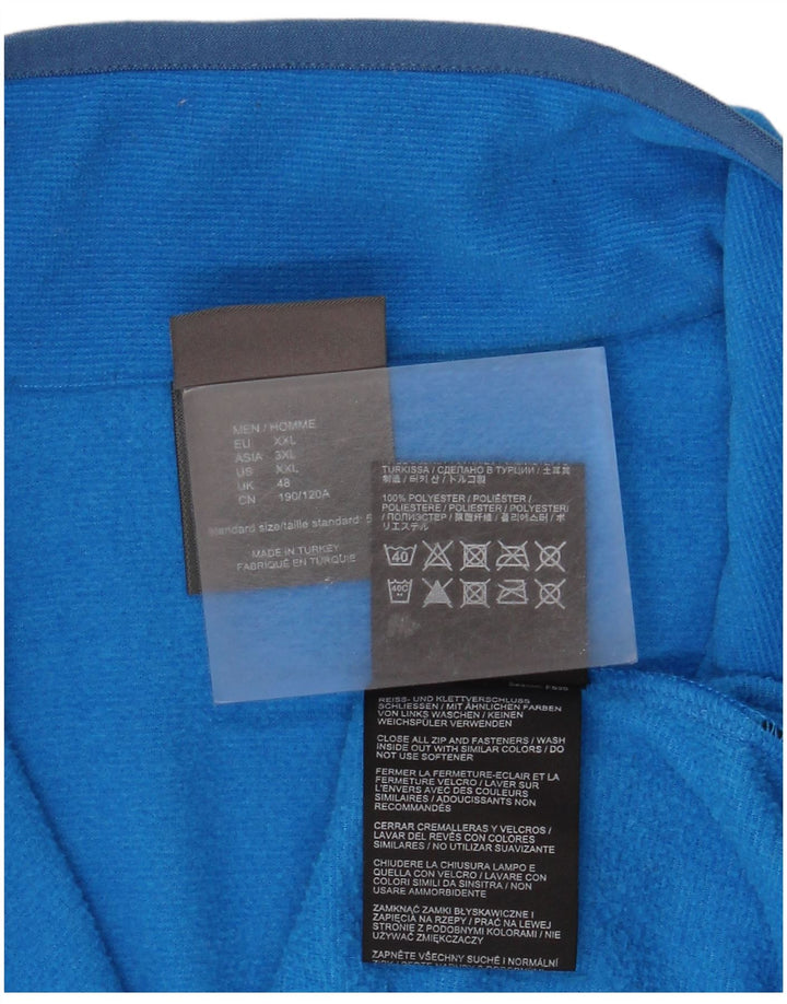 Jack Wolfskin Ανδρικό φερμουάρ με λαιμόκοψη Fleece Jumper 2XL Blue Polyester