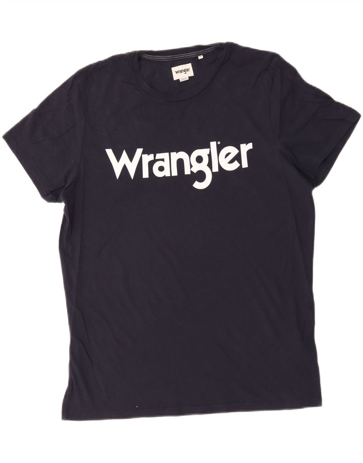 Ανδρικό γραφικό T-Shirt Wrangler Top Μεσαίο Navy Μπλε Βαμβακερό