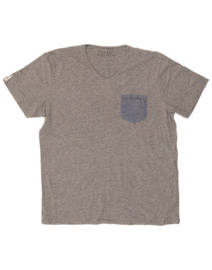 Jack & Jones Ανδρικό T-Shirt Top XL Grey Flecked