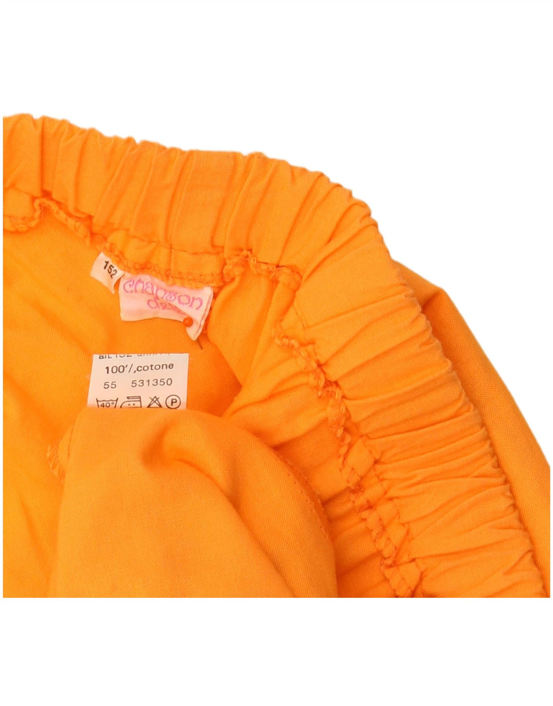 VINTAGE Girls A-Line φούστα 12-13 ετών W30 Πορτοκαλί βαμβακερό