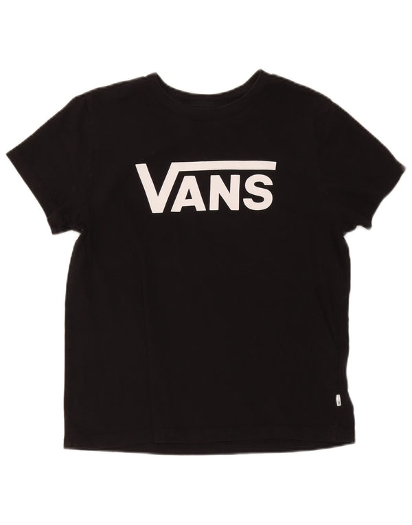 Vans Γυναικείο T-Shirt Top UK 16 Large μαύρο βαμβακερό