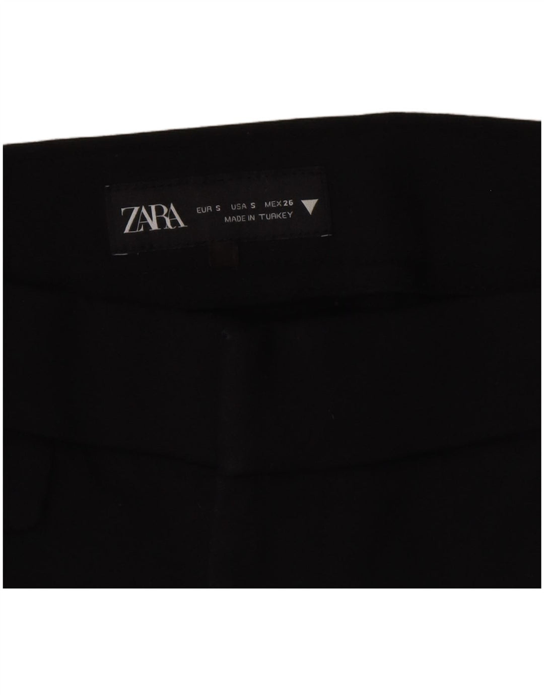 Zara γυναικείο μποτάκι παντελόνι UK 10 Small μαύρο βαμβακερό
