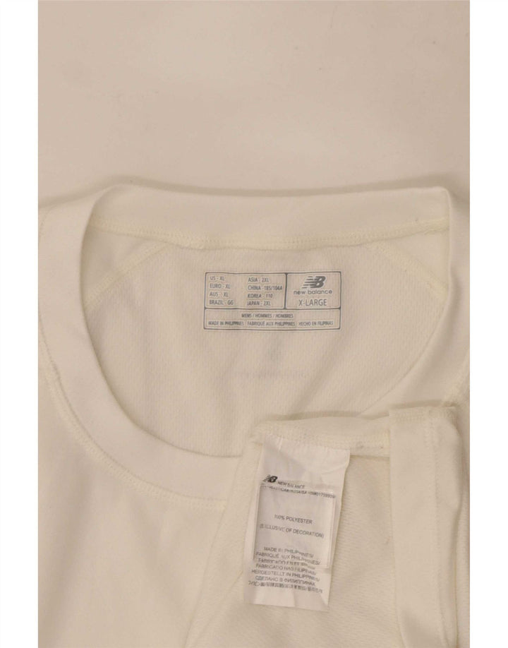 Ανδρικό T-Shirt New Balance Top XL White Colourblock Πολυεστέρας