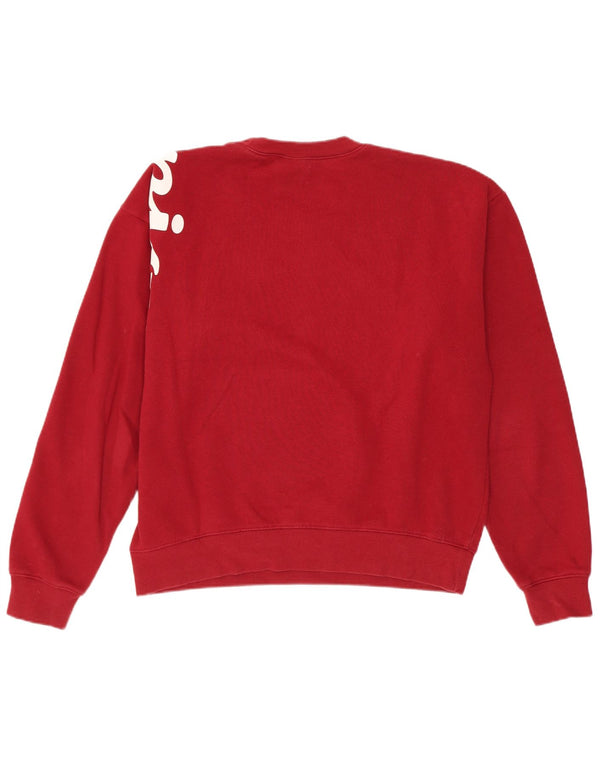 Champion Γυναικεία γραφικά υπερμεγέθη φούτερ Jumper UK 10 Small Burgundy