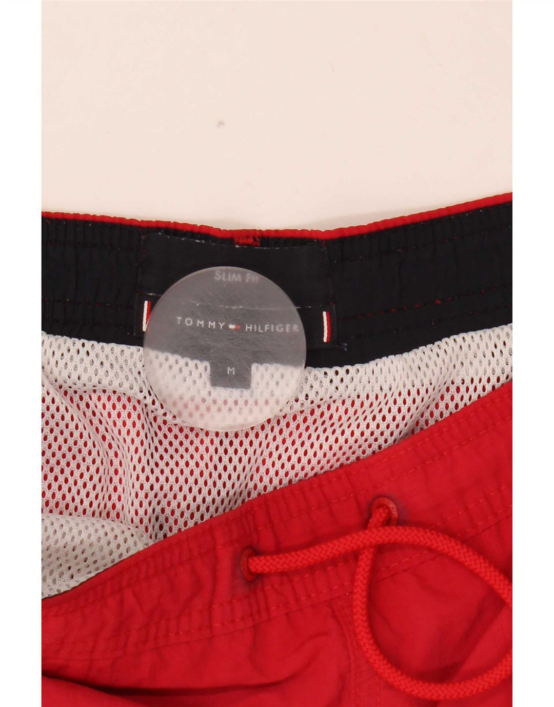 Ανδρικό σορτς κολύμβησης Tommy Hilfiger, μεσαίο κόκκινο