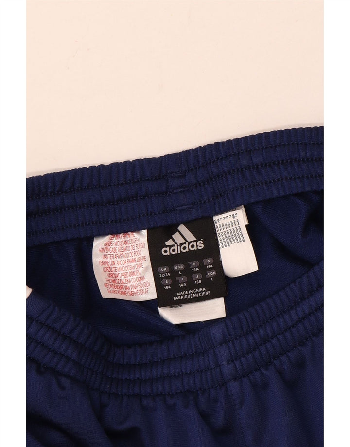 Παντελόνι αθλητικής φόρμας Adidas Boys 13-14 Years Blue Colourblock Polyester