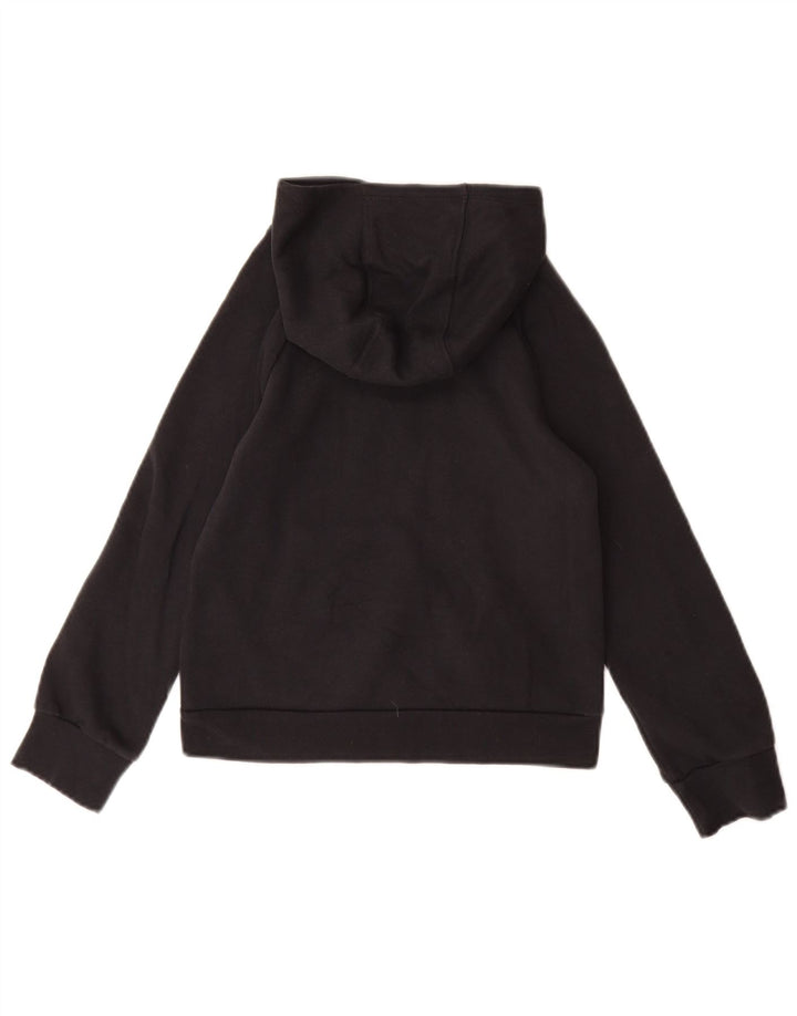 UNDER Armour Girls Graphic Hoodie Jumper 7-8 ετών Small Black Cotton
