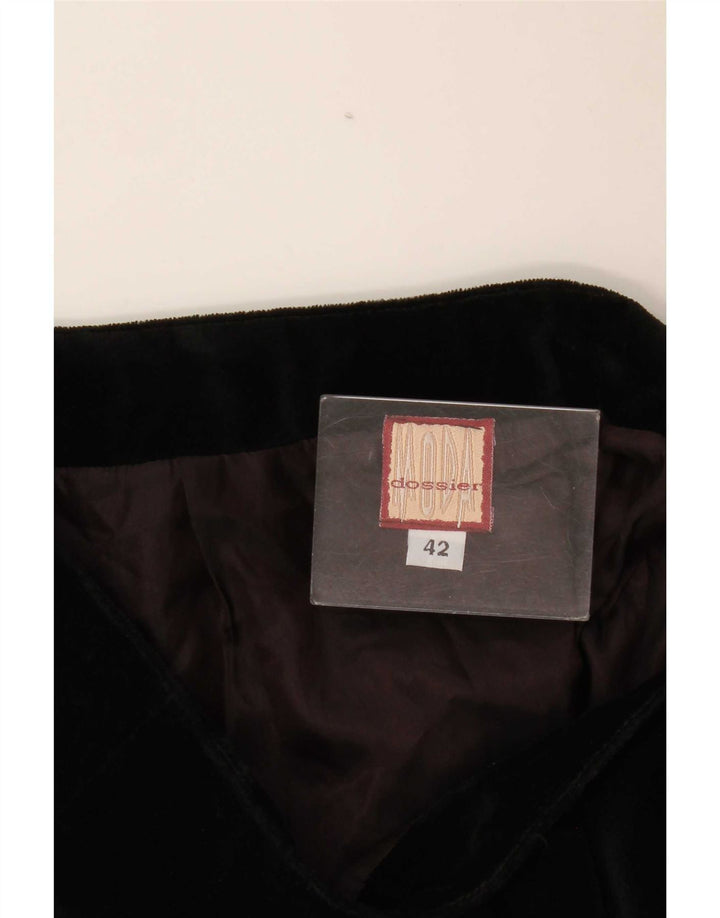 Moda Dossier Γυναικεία Μίνι Κοτλέ φούστα IT 42 Medium W28 Μαύρη