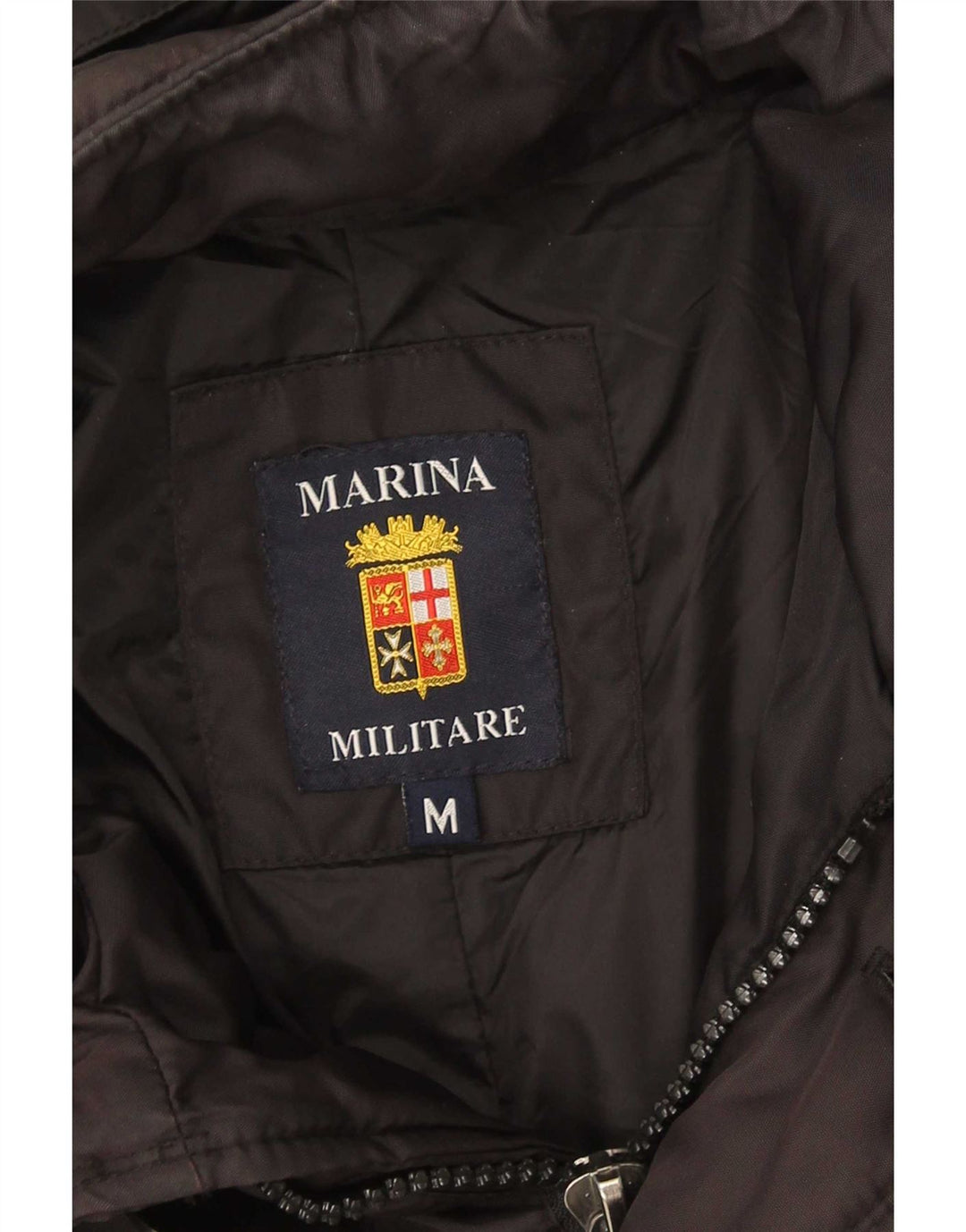 Ανδρικό μπουφάν με κουκούλα Marina Militare UK 38 μεσαίο μαύρο πολυαμίδιο