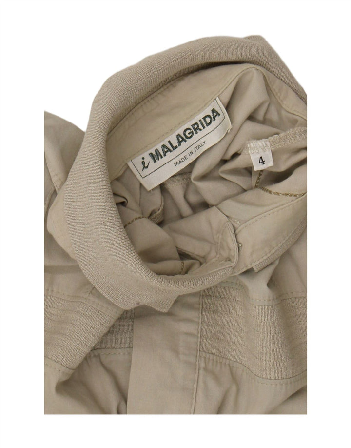 MALAGRIDA Mens Short Sleeve Pullover Shirt Large Beige Vintage Malagrida and Second-Hand Malagrida from Messina Hembry 