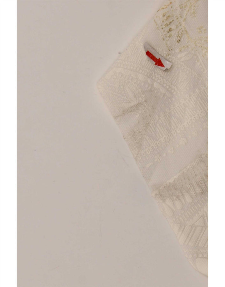Zara Γυναικείο φόρεμα Shift UK 12 Medium White Paisley