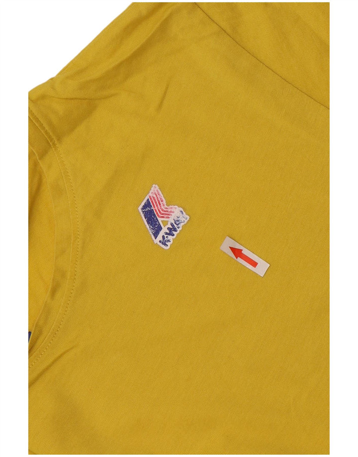 Ανδρικό T-Shirt K-Way Top μεγάλο κίτρινο βαμβακερό