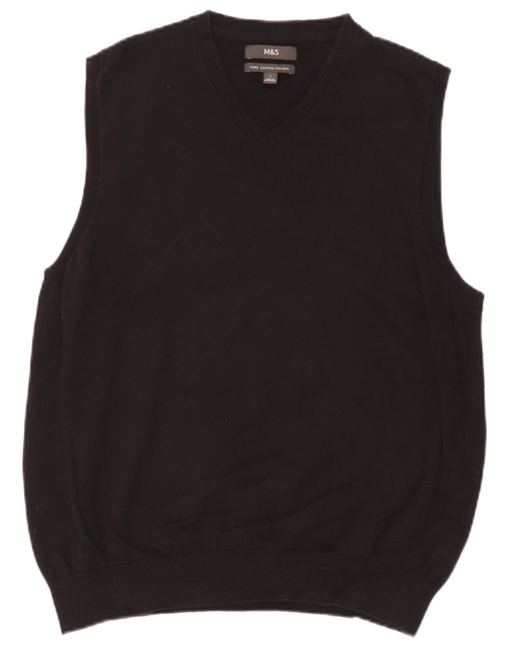 Marks & Spencer Ανδρικό γιλέκο Tank Top Large μαύρο βαμβακερό