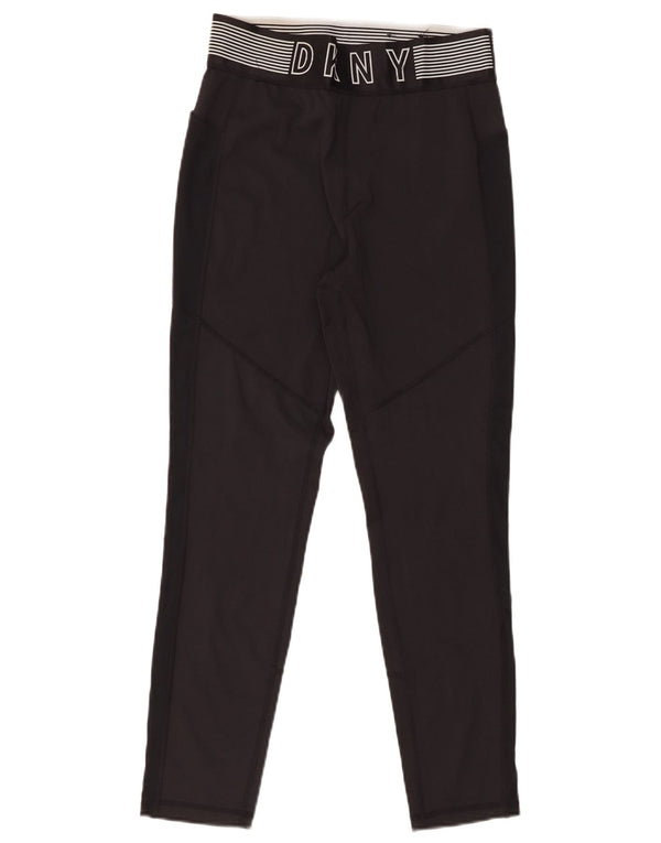 Dkny Γυναικεία γραφικά Crop κολάν UK 12 Medium Black Polyester