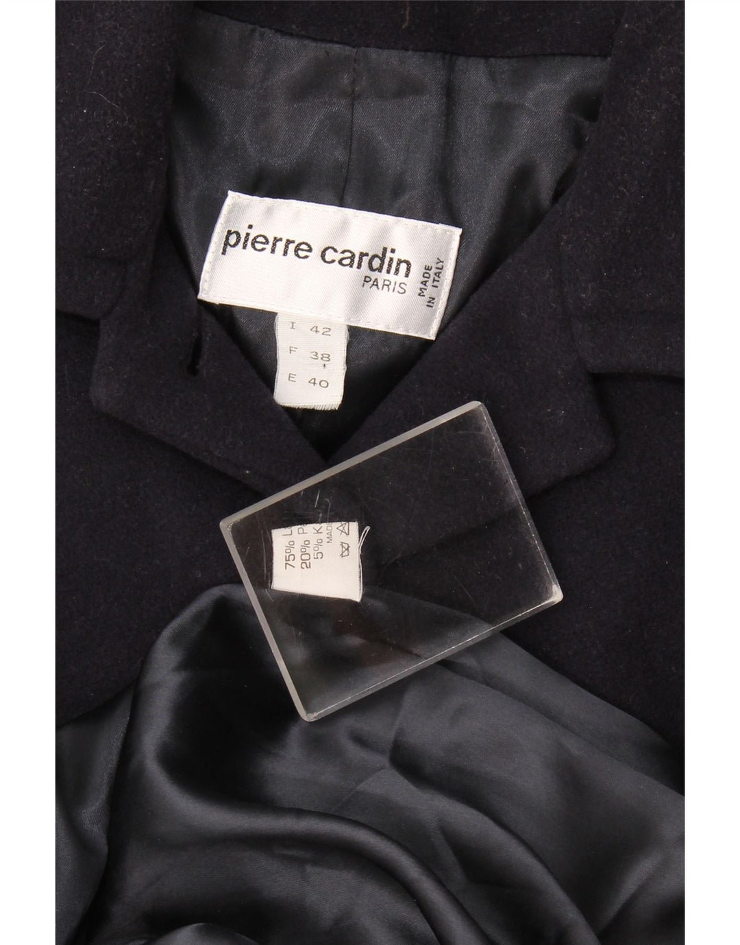 Pierre Cardin Γυναικείο Πανωφόρι IT 42 Medium Navy Blue Wool