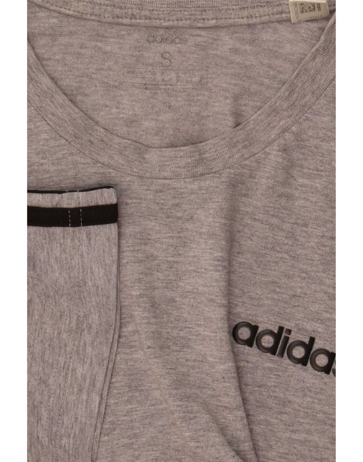 Ανδρικό T-Shirt Adidas Top Μικρό Γκρι Ριγέ