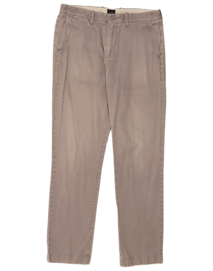 J. CREW Ανδρικό Slim παντελόνι Chino W32 L32 Γκρι βαμβακερό