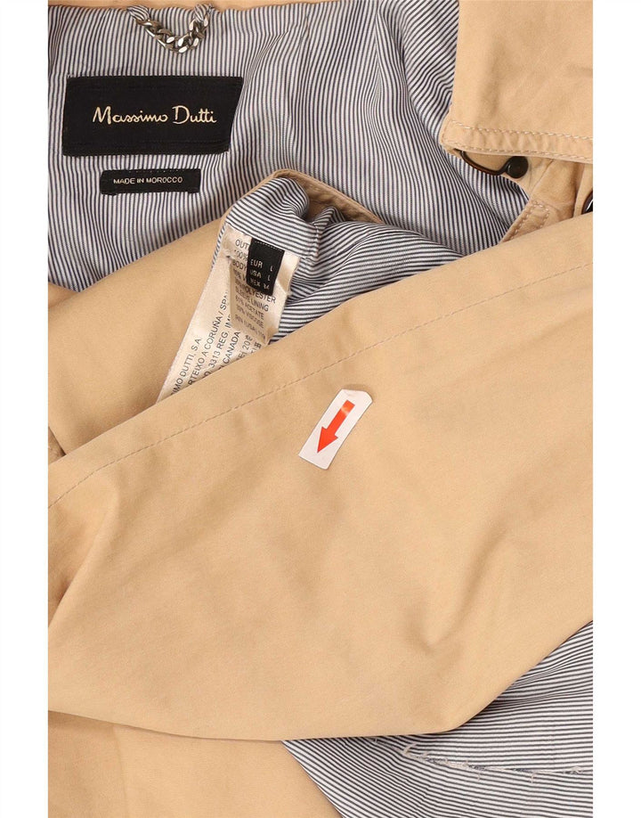 Massimo Dutti Γυναικεία καμπαρντίνα UK 14 Μεγάλο Μπεζ βαμβακερό