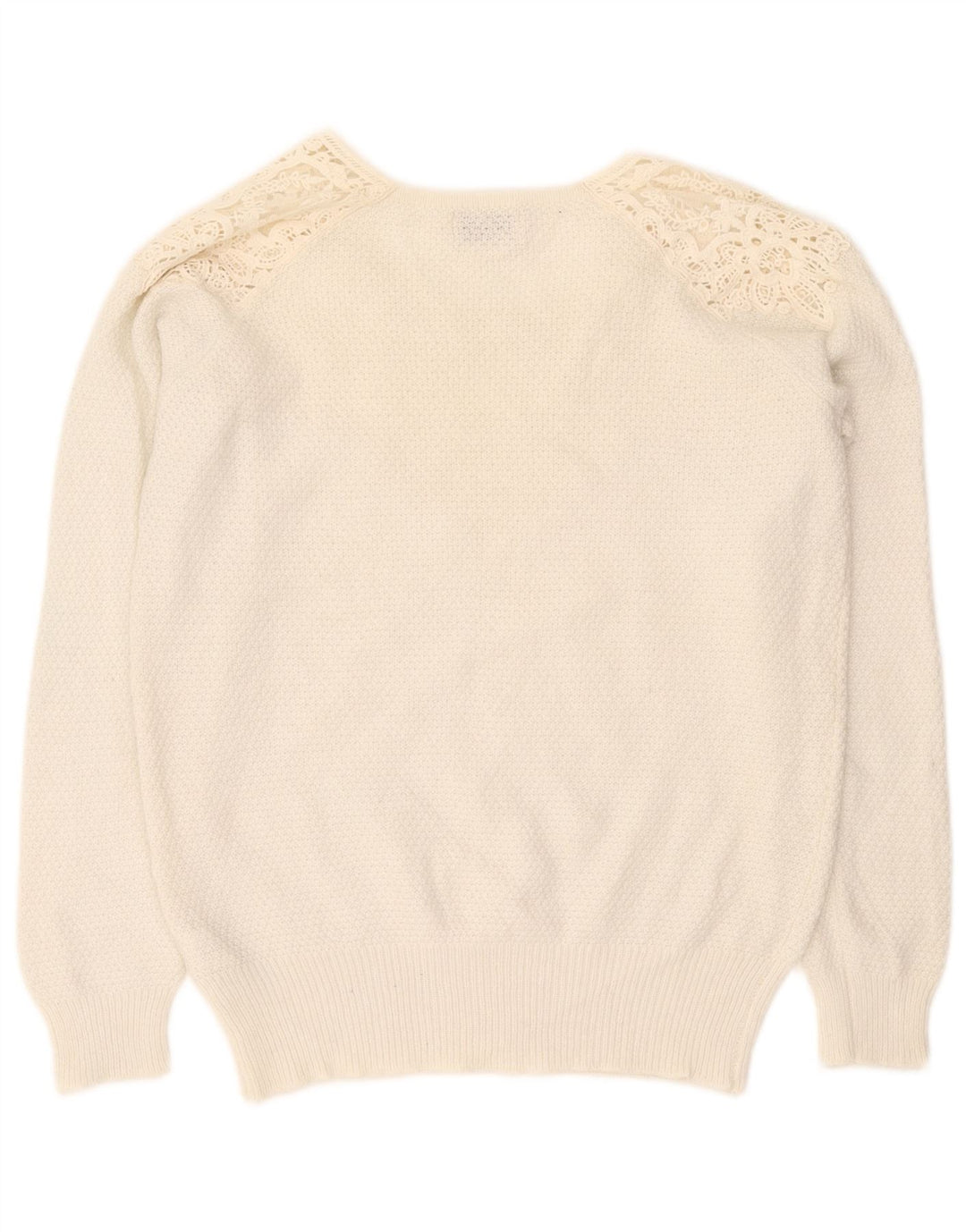Marks & Spencer Γυναικείο πουλόβερ Indigo Boat Neck Jumper UK 12 Medium White