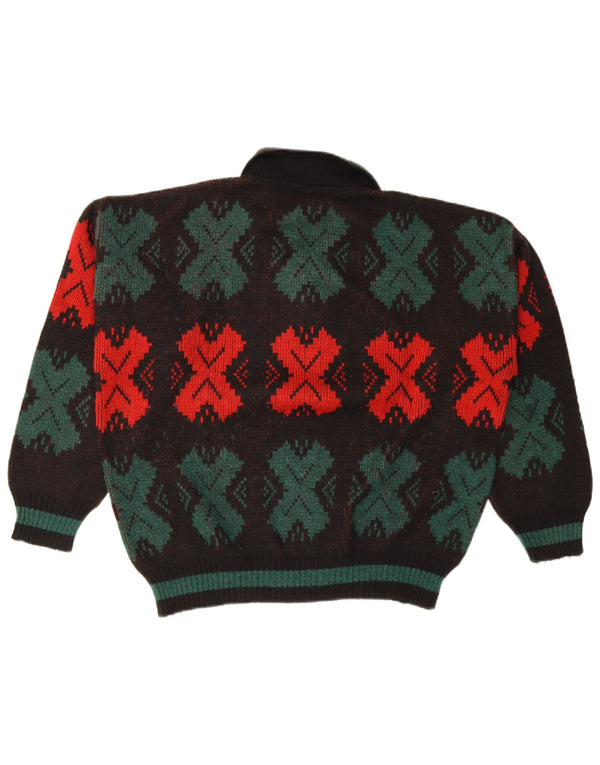 Ανδρικό πουλόβερ Navigare Polo Neck Jumper XL Black Fair Isle