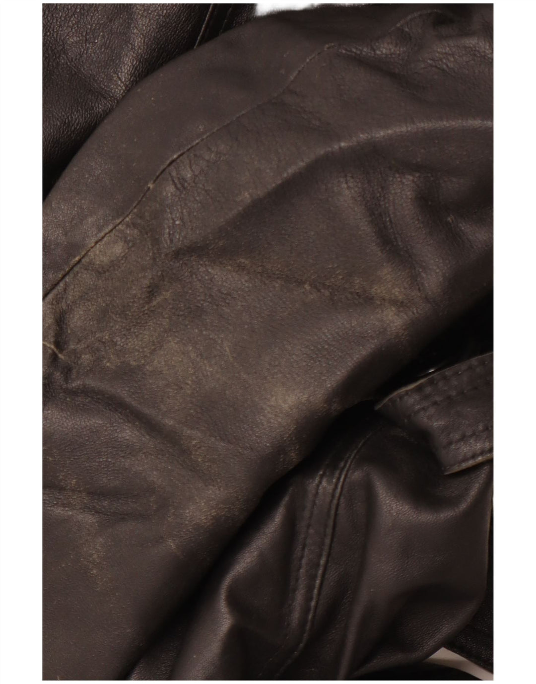 VINTAGE Γυναικείο Δερμάτινο Παλτό IT 40 Small Μαύρο