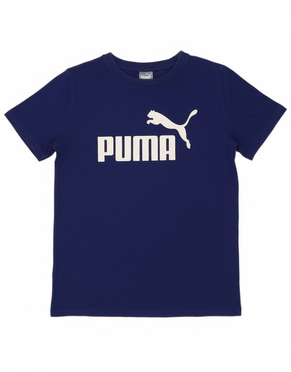 Μπλουζάκι Puma Boys Graphic T-Shirt 10-11 ετών μεσαίο μπλε βαμβακερό