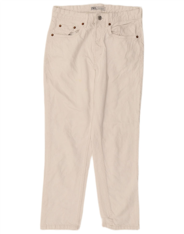 Zara Ανδρικό τζιν ίσιο EU 38 Small W30 L26 Λευκό βαμβακερό