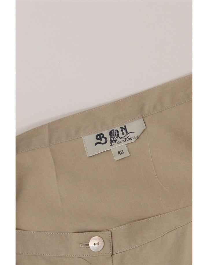 Blunauta Γυναικεία φούστα σε γραμμή Α IT 40 Small W28 Beige Silk
