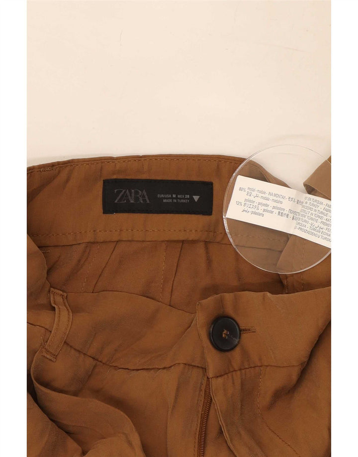 Zara Γυναικείο Παντελόνι με Καρφωτό Μεσαίο W30 L29 Καφέ Modal