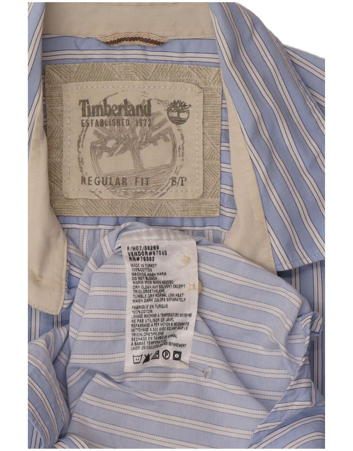 Ανδρικό πουκάμισο Timberland με κανονική εφαρμογή, μικρό μπλε ριγέ βαμβακερό
