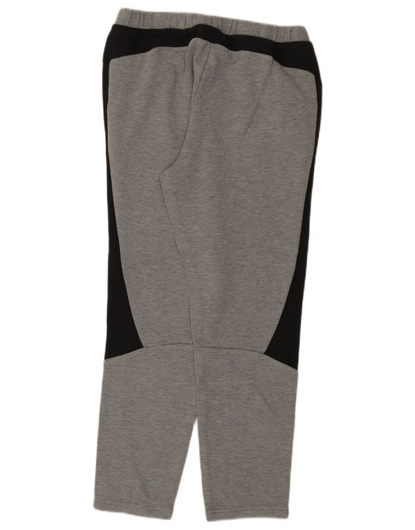 Puma Mens Tracksuit Trousers Medium Grey Colourblock Cotton