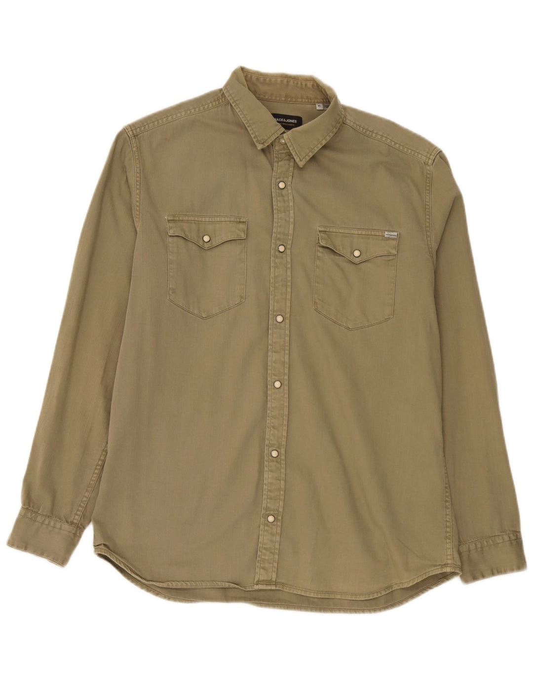 Jack & Jones Ανδρικό Τζιν Πουκάμισο XL Χακί