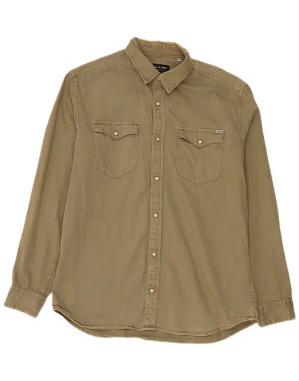 Jack & Jones Ανδρικό Τζιν Πουκάμισο XL Χακί
