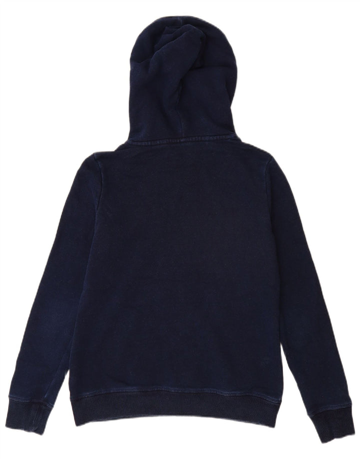 SUPERDRY Γυναικείο Hoodie Jumper UK 8 Small Navy Blue Cotton