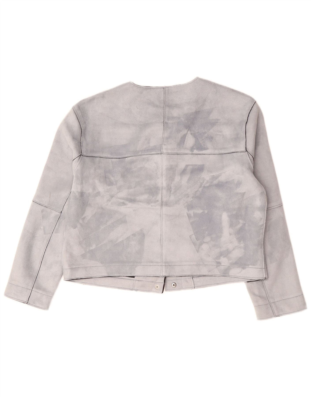 Γυναικείο μπουφάν ZARA Oversized Crop Bomber UK 10 Small Grey Polyester